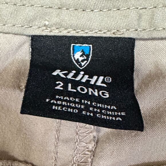 Kuhl Outdoor Hiking Pants Womens 2 Regular Beige Cargo Pockets Drawstring 28x32 - Picture 7 of 13